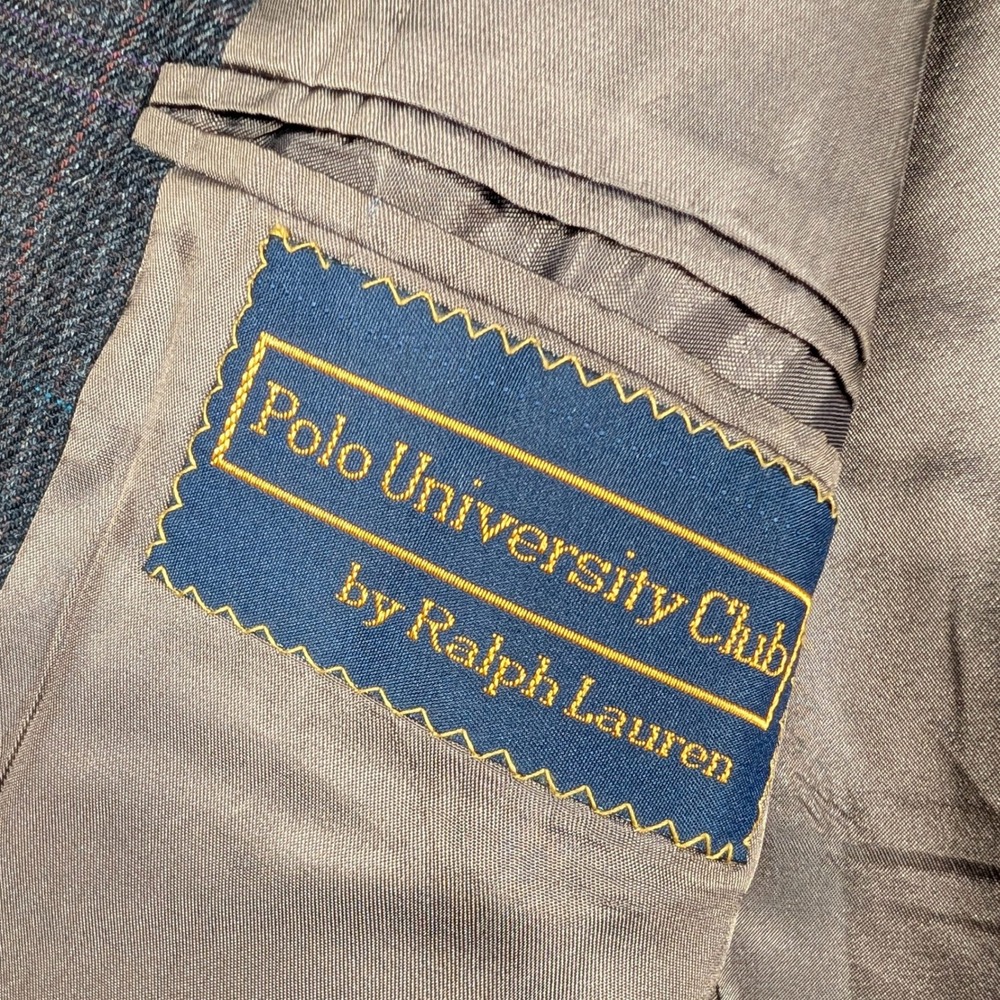 Vintage Polo University Club Ralph Lauren Blazer Mens 42R Glen Plaid Wool USA - Picture 2 of 11